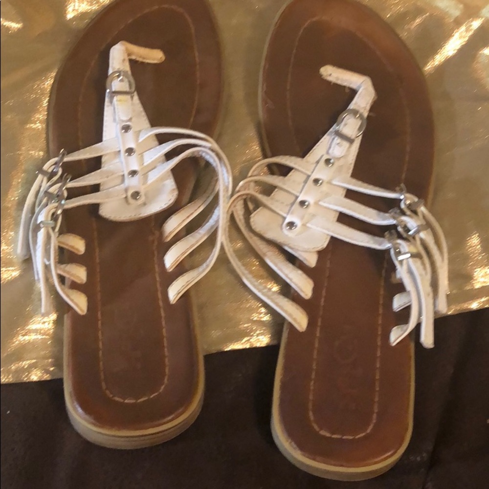 White sandals